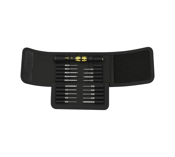 Изображение товара Набор бит и ручки-битодержателя Wera, для микроэлектроники с битами 4 мм, 20 предметов, WE-073671