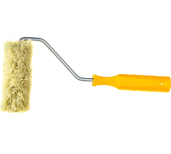 Изображение товара Мини-валик РемоКолор малярный с рукояткой Синтэкс , фасадный, ось 6мм, D15мм, 100мм, 06-1-501