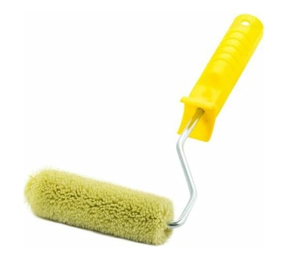 Изображение товара Мини-валик РемоКолор малярный с рукояткой Синтэкс , фасадный, ось 6мм, D15мм, 150мм, 06-1-502