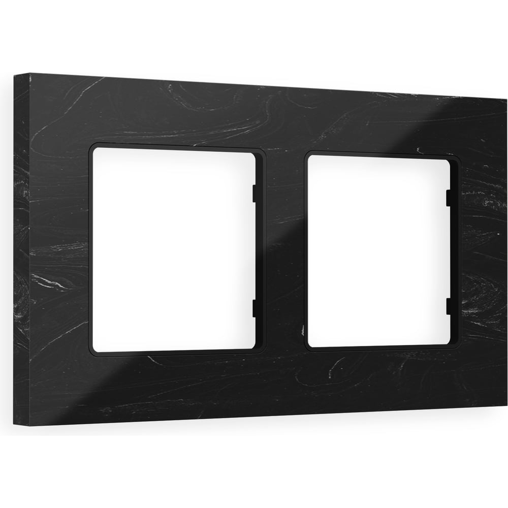 Изображение товара Рамка на 2 поста Ambrella VOLT ALFA Grand AF930702, черный, IP20