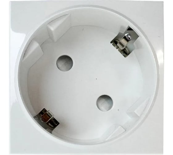 Изображение товара Розетка Filum 2К+З немецкий стандарт, 45x45 мм (mosaic), 2 модуля, белая FL-PWS-1P-WH