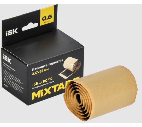 Изображение товара Изолента-герметик IEK MIXTAPE PRO 3,17x63 мм, 0,6 м MT7-IZ35-C317-63-D06