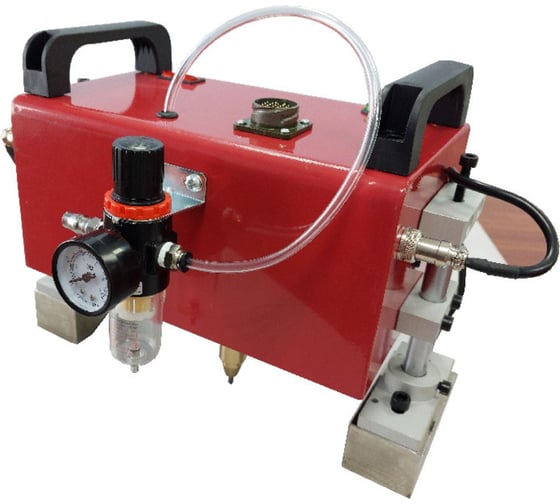 Изображение товара Портативный пневматический ударно-точечный маркиратор Русмарк RUSMARK PMK-GC02, LCD экран, ПО Kingmark8, окно 150х50 мм, со стандартными магнитами RM-PMK-GC02-15050mg