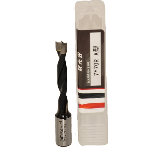 Изображение товара Сверло для глухих отверстий KWS HW 7х43х70 мм, Z=2, R K6 4040-01003-A0770R