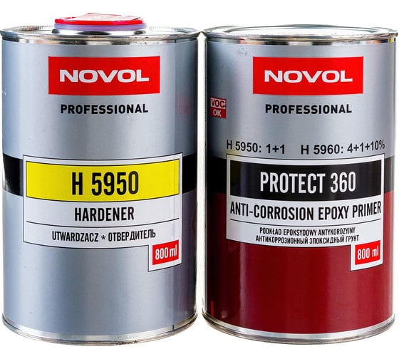 Изображение товара Эпоксидный грунт Novol с отвердителем 0,8л и 0,8л PROTECT 360 X6126967