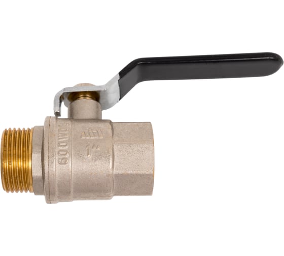 Изображение товара Шаровой кран Millennium латунный,никилерованный для воды 1" внутренняя/наружная резьба ручка-рычаг KVRFM1010