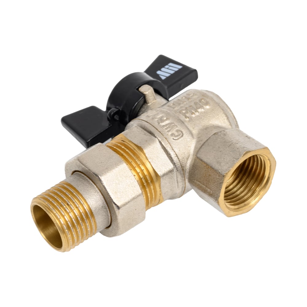 Изображение товара Шаровой кран Millennium угловой латунный с ручкой-бабочкой 1/2