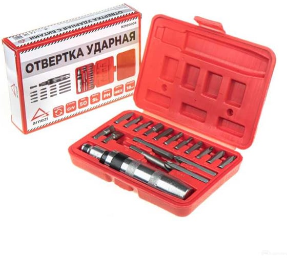 Изображение товара Отвертка ударная с битами Arnezi 18 предметов, в пластиковом боксе R2900004