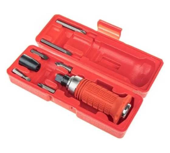 Изображение товара Отвертка ударная с битами Arnezi 7 предметов, обрезиненная ручка, в пластиковом кейсе R2900003