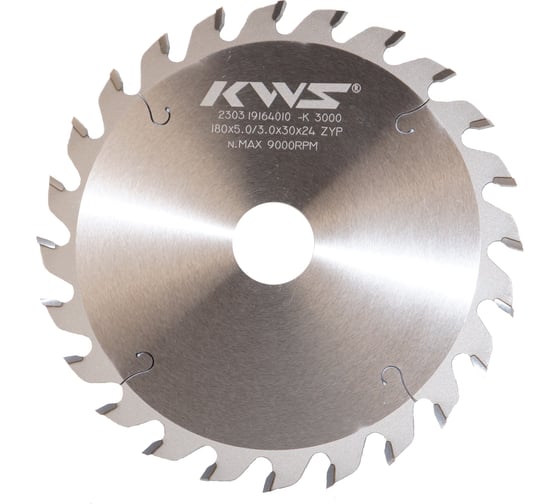Изображение товара Диск пильный пазовый KWS 180х30х5.0х24T ZYP 3000 05030-251109