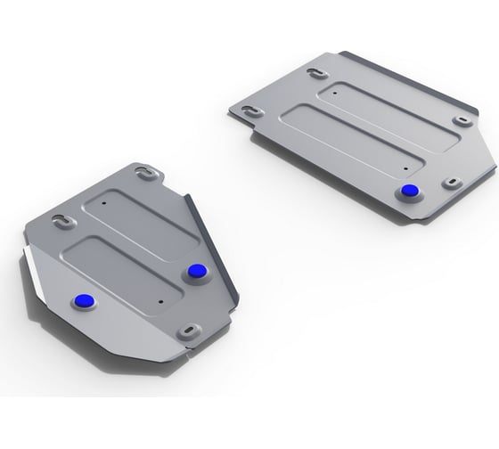 Изображение товара Защита топливного бака Rival для Audi Q5 II 2017-2020-2020-н.в., штампованная, алюминий 4 мм, с крепежом, 2 части 333.0341.1