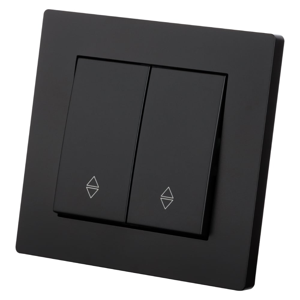 Изображение товара Выключатель TDM ELECTRIC на 2 направления 2 клавиши черный Сенеж SQ1816-0307