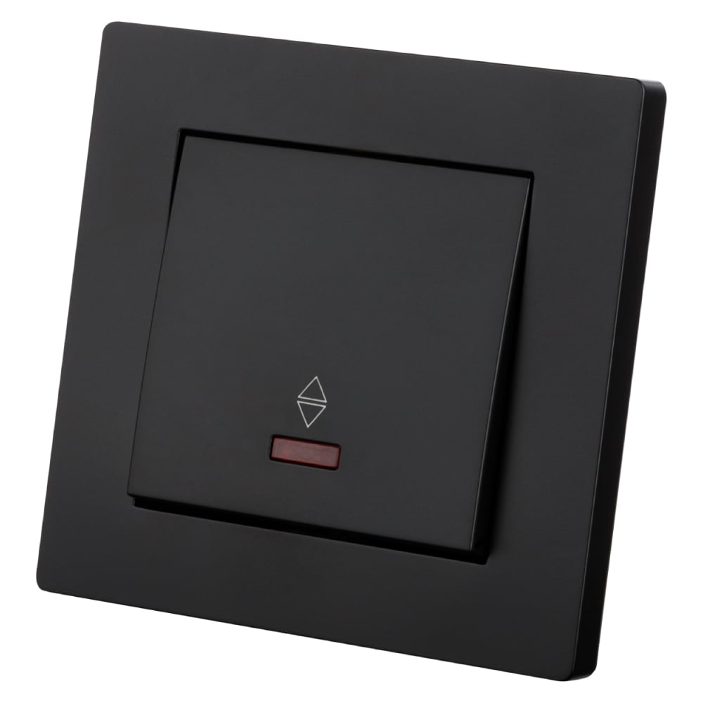 Изображение товара Выключатель TDM ELECTRIC проходной с подсветкой черный 10А