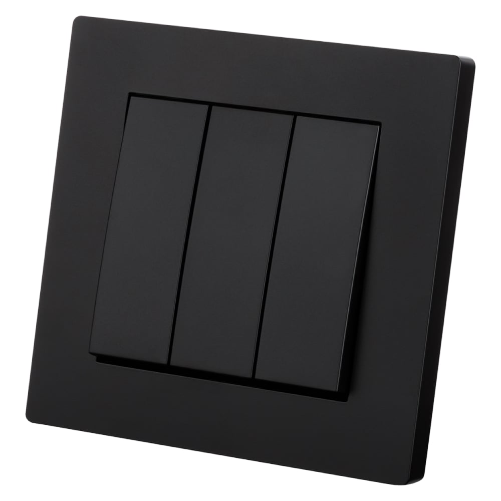 Изображение товара Выключатель TDM ELECTRIC 3-х клавишный 10А черный Сенеж SQ1816-0303