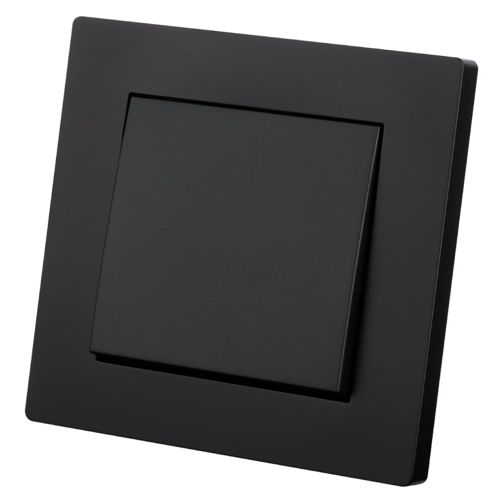 Изображение товара Выключатель TDM ELECTRIC 1 клавишный 10А черный Сенеж TDM SQ1816-0301