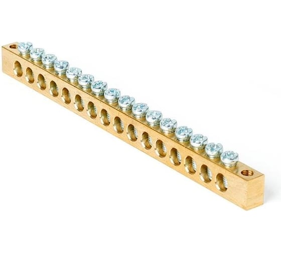 Изображение товара Шина PEN HLT земля-ноль 8x12мм 16/2 (16 групп/крепеж по краям) (20шт./уп.) 081-09-40