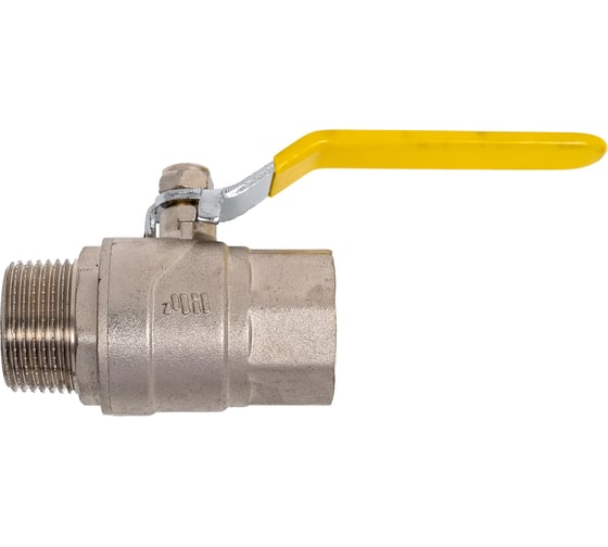 Изображение товара Шаровой кран Millennium латунный,никилерованный для газа 1" внутренняя/наружная резьба ручка-рычаг KGRFM1010