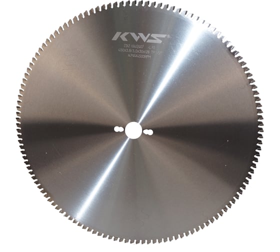 Изображение товара Диск пильный KWS для обработки цветных металлов 450х30х3.8/3.0х128T TP -5 2-7-42/2-9-46.4/2-10-60 30050-99991817