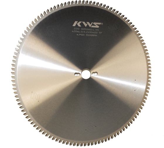Изображение товара Диск пильный KWS для обработки цветных металлов 420х30х4.0/3.2х120T TP -5 К5 30050-252180