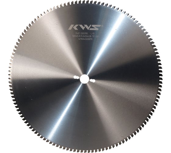 Изображение товара Диск пильный KWS для обработки цветных металлов 500х30х3.8/3.0х128T TP -5 2-7-42/2-9-46.4/2-10-60 30050-99999205