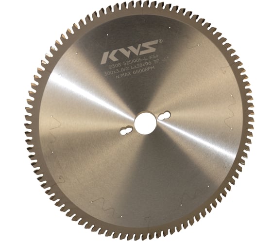 Изображение товара Диск пильный KWS для обработки цветных металлов 300х30х3.0/2.4х96T TP α= -5 K5+ 30051-99975484