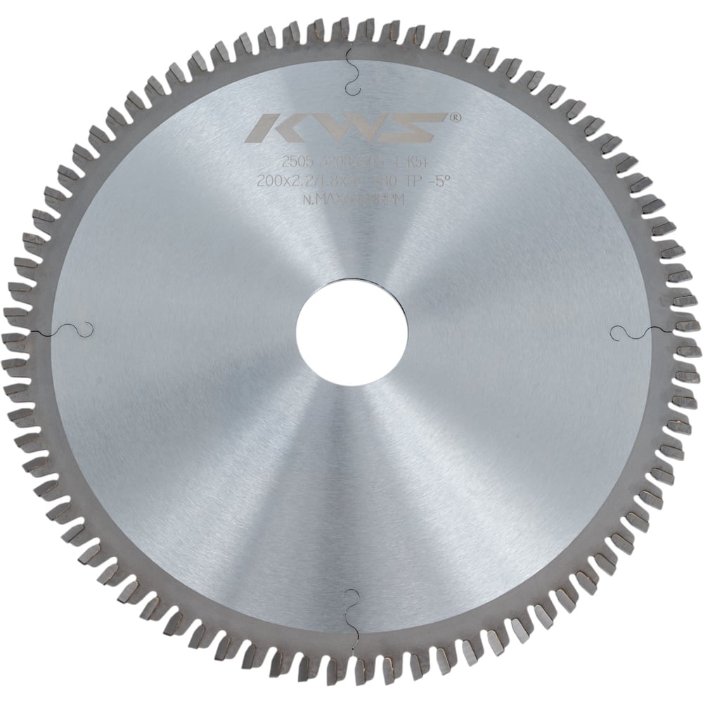 Изображение товара Диск пильный KWS для обработки цветных металлов 200х32х2.2/1.8х80T TP -5 К5+ 30051-99969440