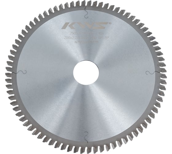Изображение товара Диск пильный KWS для обработки цветных металлов 200х32х2.2/1.8х80T TP -5 К5+ 30051-99969440