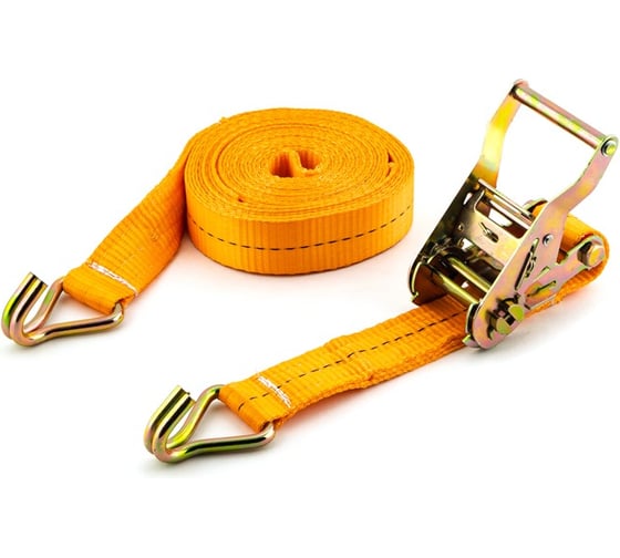 Изображение товара Ремень крепления груза TopAuto ПРО, лента 25 мм, полиэфир, 800/1600 кг, 5 м, блистер РК085Б-ПЭ