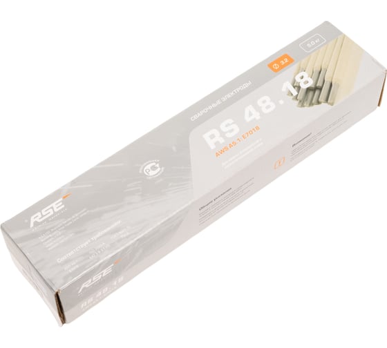 Изображение товара Электроды сварочные RS 48.18 (3.2х350 мм; 5 кг; Е7018) RSE 00-00000009