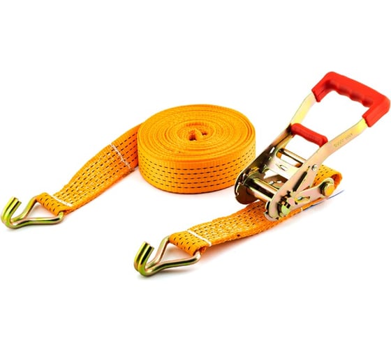 Изображение товара Ремень крепления груза TopAuto ПРО, ширина ленты 50 мм, полиэфир, 5000/10000 кг, 6 м, механизм 230 мм на 5000 DaN ПРК1006