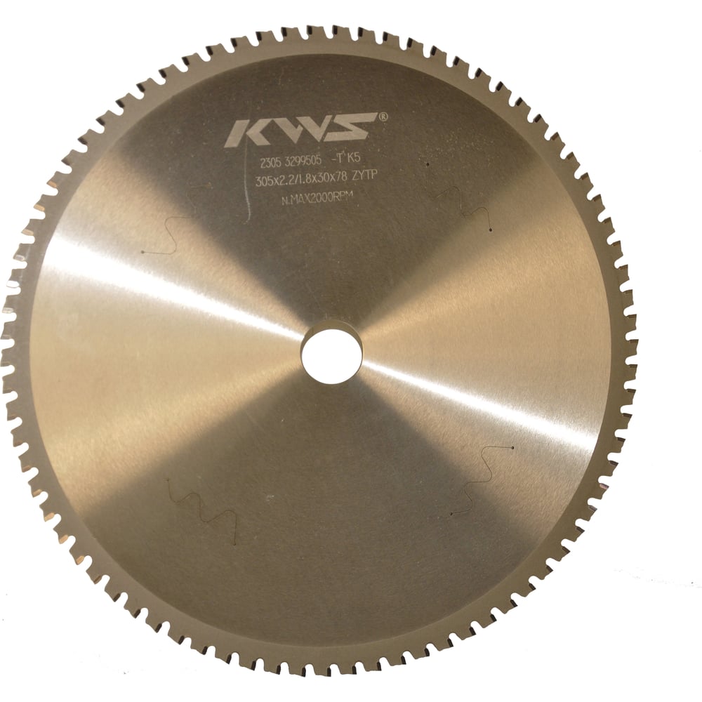 Изображение товара Диск пильный KWS для обработки стали 305 мм 78 зубьев для чистого реза