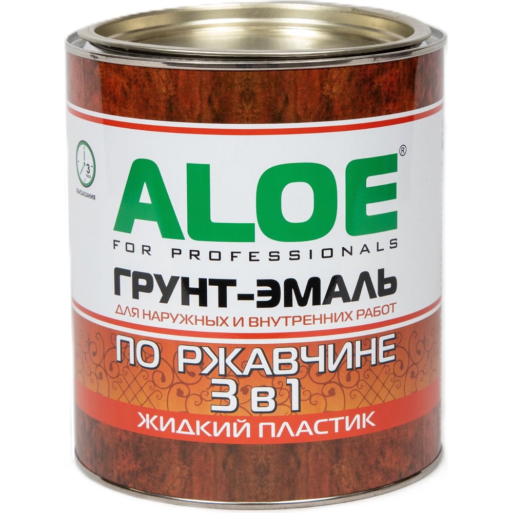 Изображение товара Грунт-эмаль 3в1 ALOE Голубой 0,8кг жидкий пластик 9680