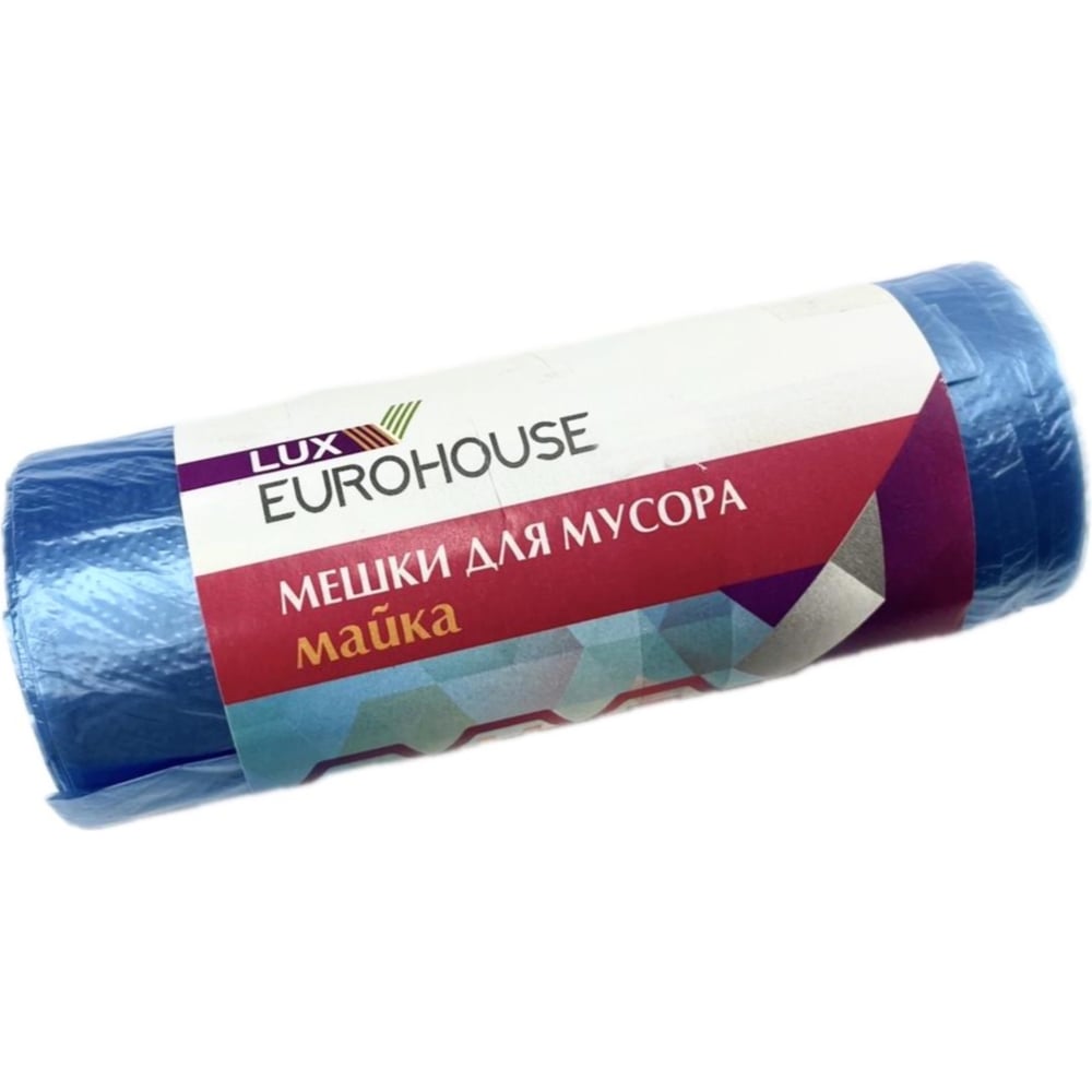 Изображение товара Мешки для мусора майка (20 шт; 30 л; 8 мкм; ПНД) EUROHOUSE 13145