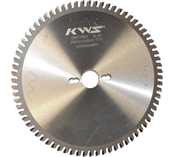 Изображение товара Диск пильный KWS для обработки искусственного камня 250х30х3.2/2.5х72T TT α0 β45 K5+ 01051-99981156