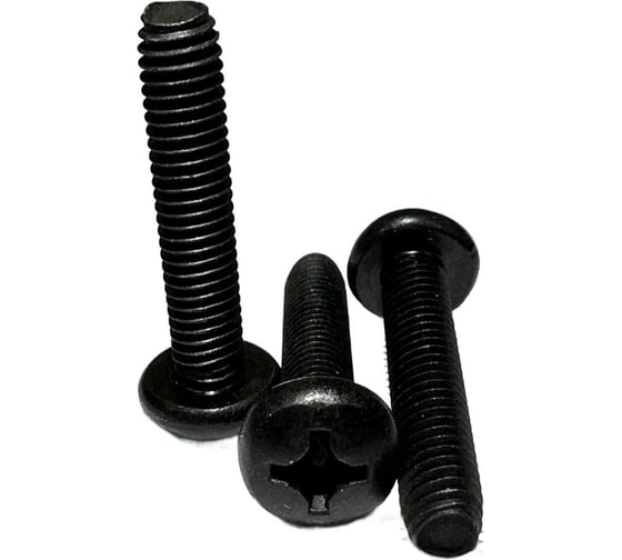 Изображение товара Винт boltnn.ru DIN 7500 C-Z М6x30 цинк-никель черный 480 часов PZ3 100 шт 4687206395213