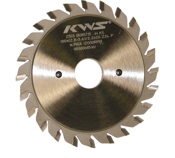 Изображение товара Диск пильный KWS подрезной регулируемый 100*20*2.8-3.6*24T P TCKAE0010