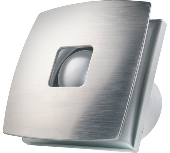 Изображение товара Вентилятор вытяжной VENTSFERA с лицевой панелью из шлифованного алюминия, с датчиком влажности, таймером и обратным клапаном 100 EURO Aluminum panel, D 100 малошумный 9A-10M EURO Alu WHS