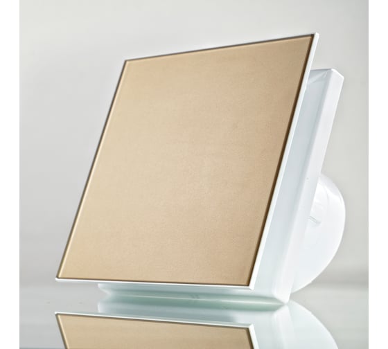 Изображение товара Вентилятор вытяжной VENTSFERA со стеклянной лицевой панелью, с датчиком влажности, таймером и обратным клапаном 100 LD Сhampagne glass panel, D 100 малошумный 9A-10J champagne glass WHS