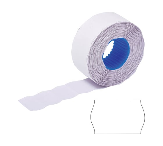 Изображение товара Этикет-лента Офисмаг 26x16 мм волна, белая, комплект 10 рулонов по 1000 этикеток 117550