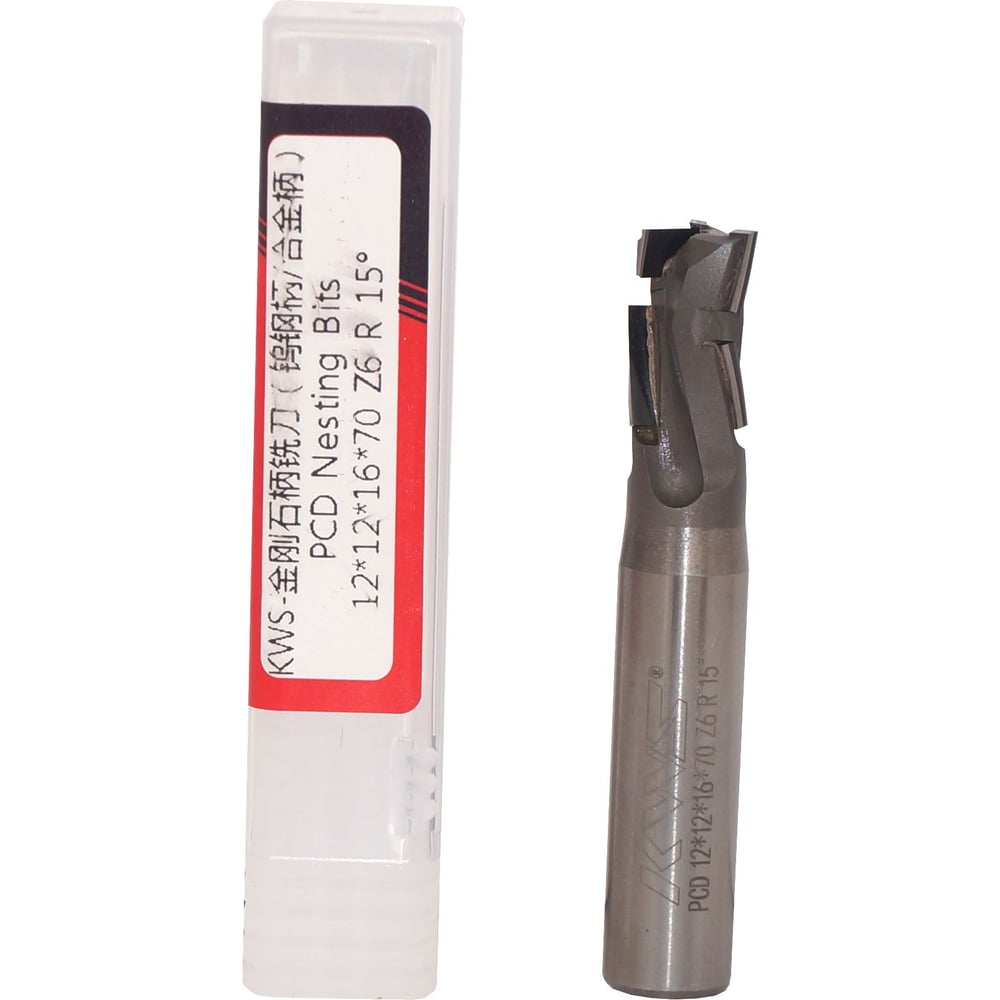 Изображение товара Фреза концевая алмазная Нестинг KWS 12х12х16х70 Z6 H2.5 R 15