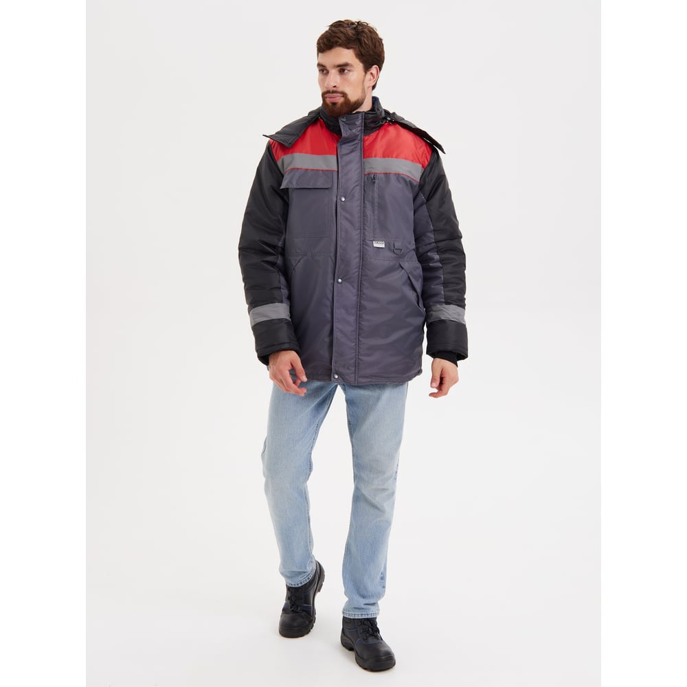 Изображение товара Куртка утеплённая РАССО Глобус серого цвета для мужчин размер 52-54