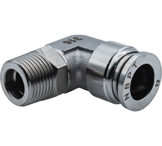Изображение товара Фитинг NBPT L-образный с нар. резьбой SSL 12-3/8 (03) (нерж. 316) арт. 85669