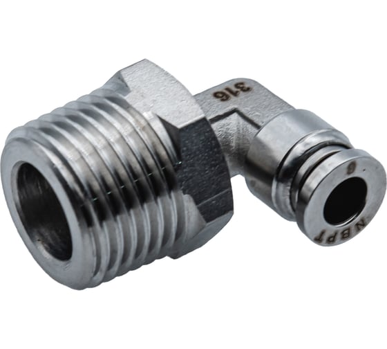 Изображение товара Фитинг NBPT L-образный с нар. резьбой SSL 06-1/2 (04) (нерж. 316) арт. 85553