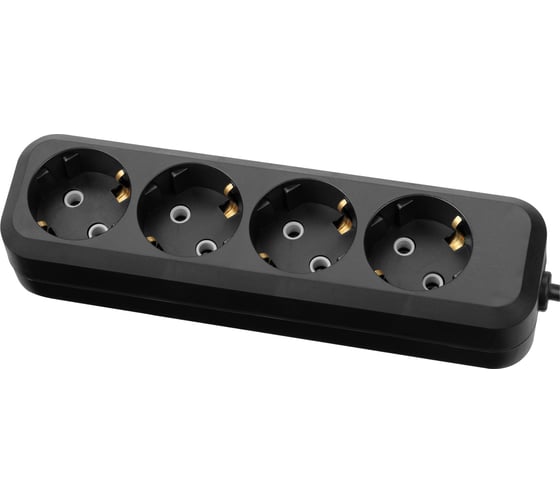 Изображение товара Удлинитель сетевой TDM ELECTRIC 4 розетки, 7 метров, с заземлением, 10 А, 2300 Вт, черный, SQ1303-1058