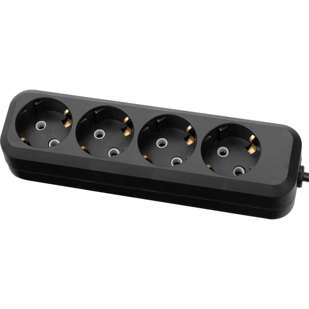 Изображение товара Удлинитель сетевой TDM ELECTRIC 4 розетки, 5 м, заземление, IP20, черный SQ1303-1057