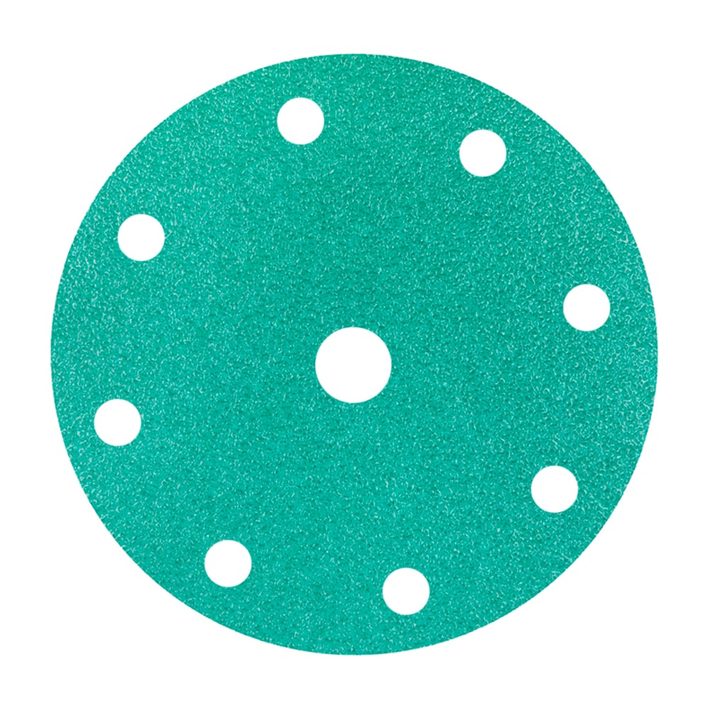 Изображение товара Круг шлифовальный на пленке Deerfos GREEN 150мм 9 отв R800 5 шт