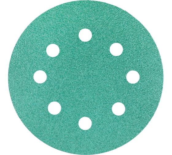 Изображение товара Круг шлифовальный на пленке Deerfos GREEN 125мм, 8 отв., Р120, 5 шт 4673770904692