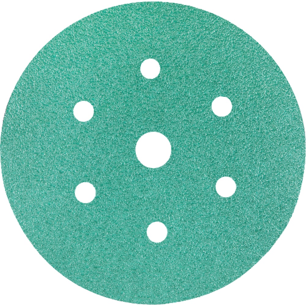 Изображение товара Круг шлифовальный на пленке Deerfos GREEN 150мм 6+1 отв. 1500 зернистость