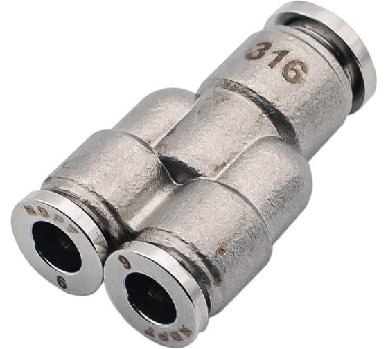 Изображение товара Фитинг NBPT Y-образный SSW 08-06 (нерж. 316) арт. 85713