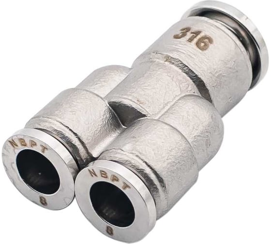 Изображение товара Фитинг NBPT Y-образный SSW 10-08 (нерж. 316) арт. 85720